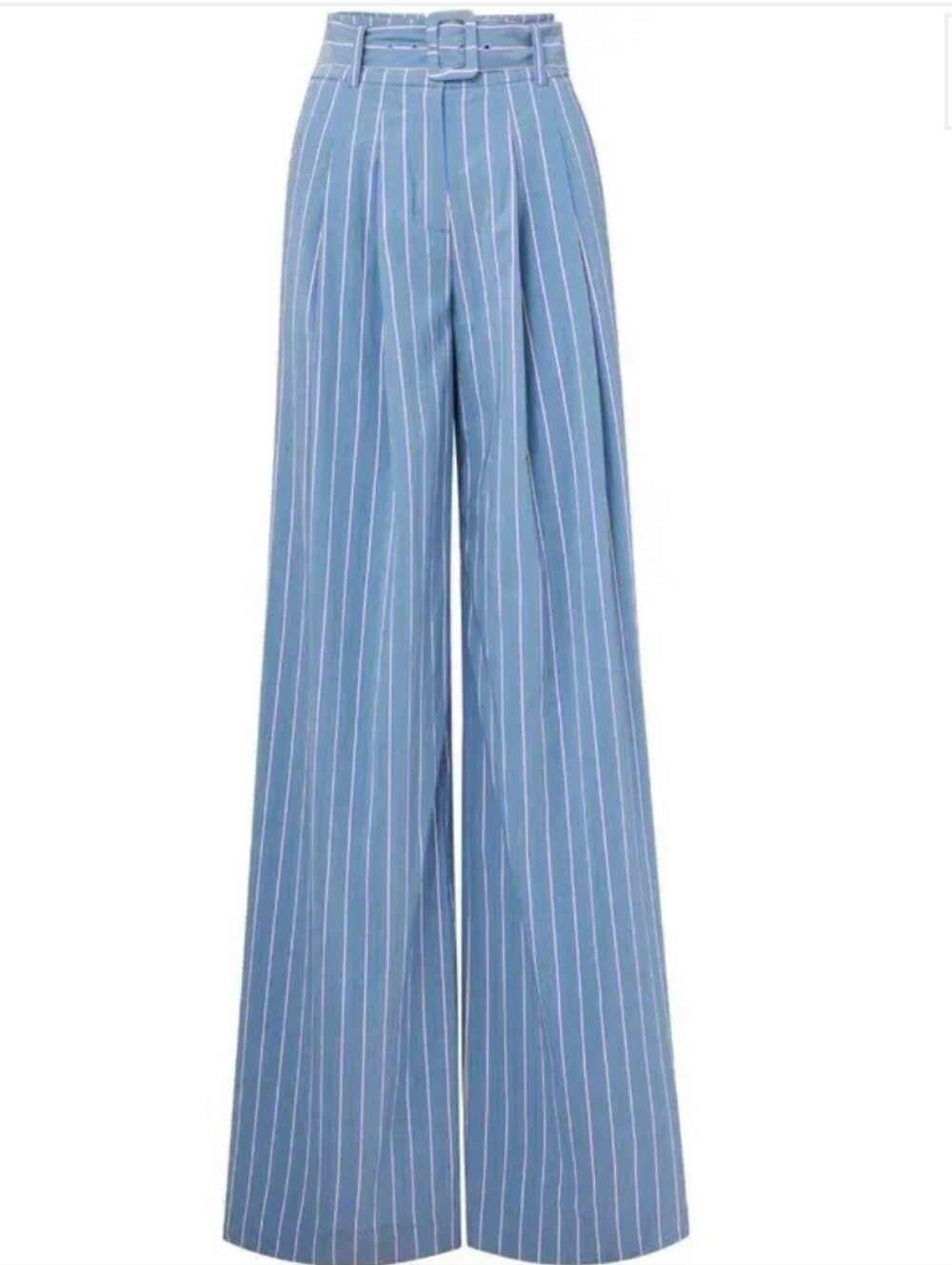 VERONICA BEARDMaliyah striped wide-leg trousers blue/white, green Size 4